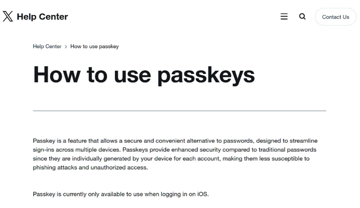 连南苹果维修店铺分享iOS用户如何通过通行密钥(Passkey)登录 